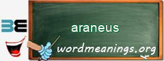 WordMeaning blackboard for araneus
